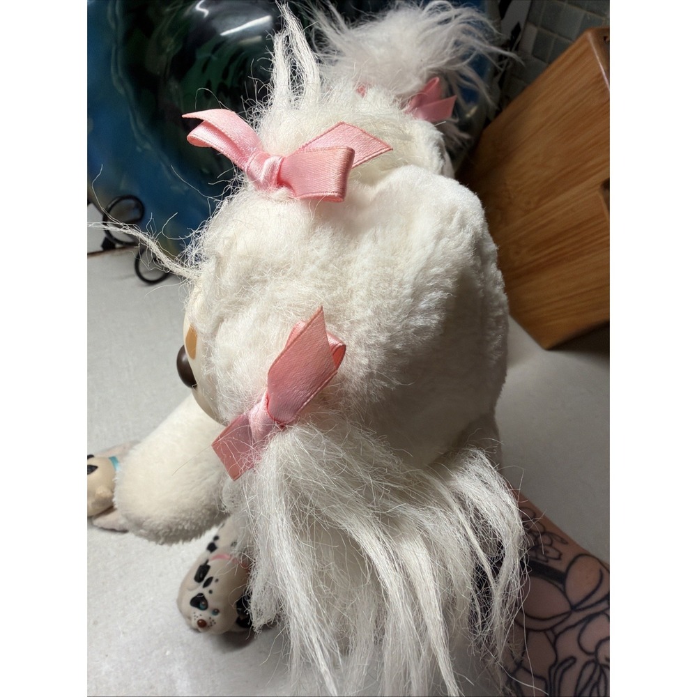 Rare Vintage 1991 Hasbro Puppy Surprise White Plush Mom Dog & 2 Puppies Toy Set - Picture 11 of 12